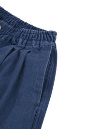 Two Tuck Wide Kation Pants (Blue)