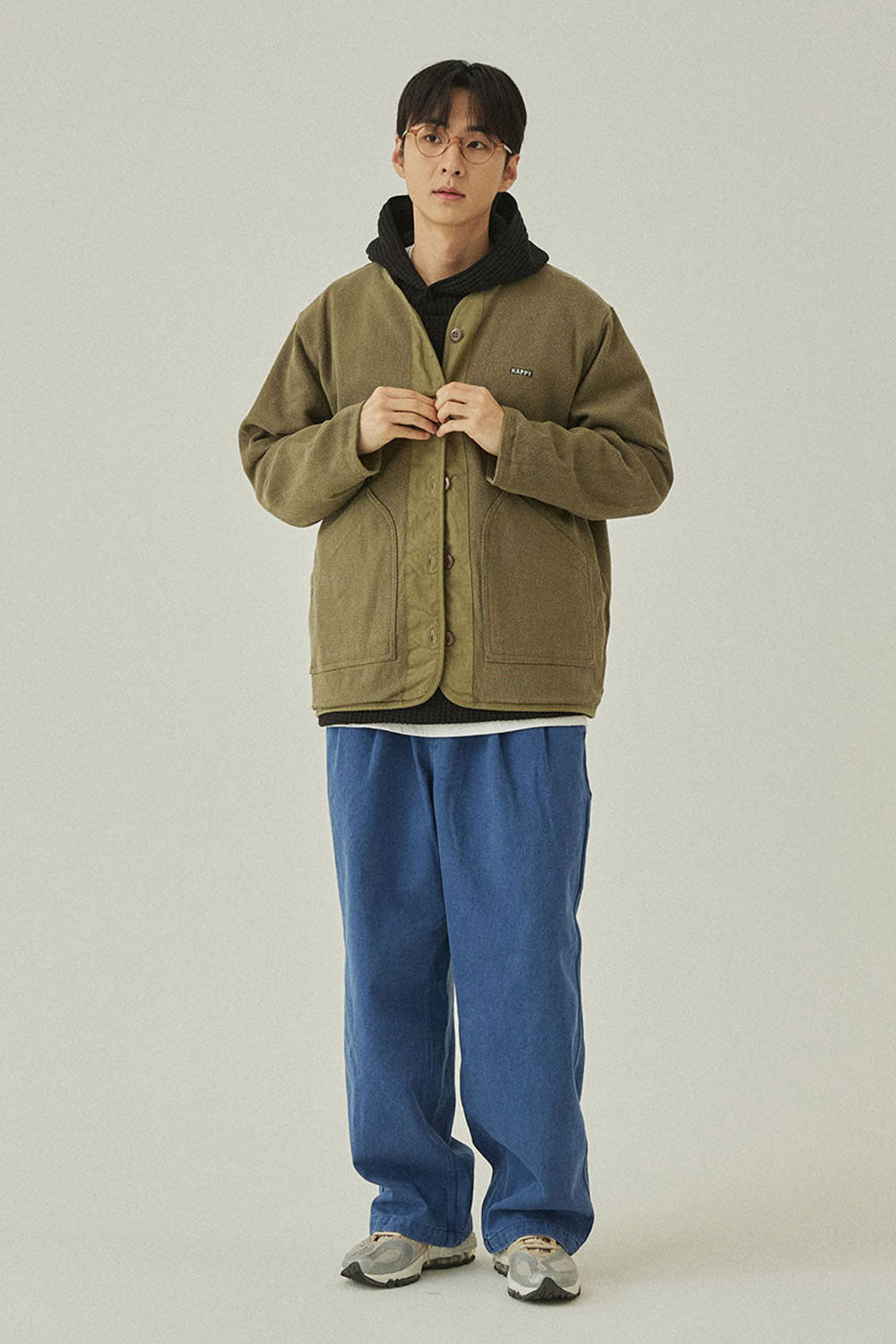 Two Tuck Wide Kation Pants (Blue)