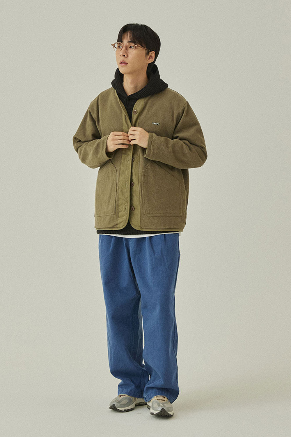 Two Tuck Wide Kation Pants (Blue)