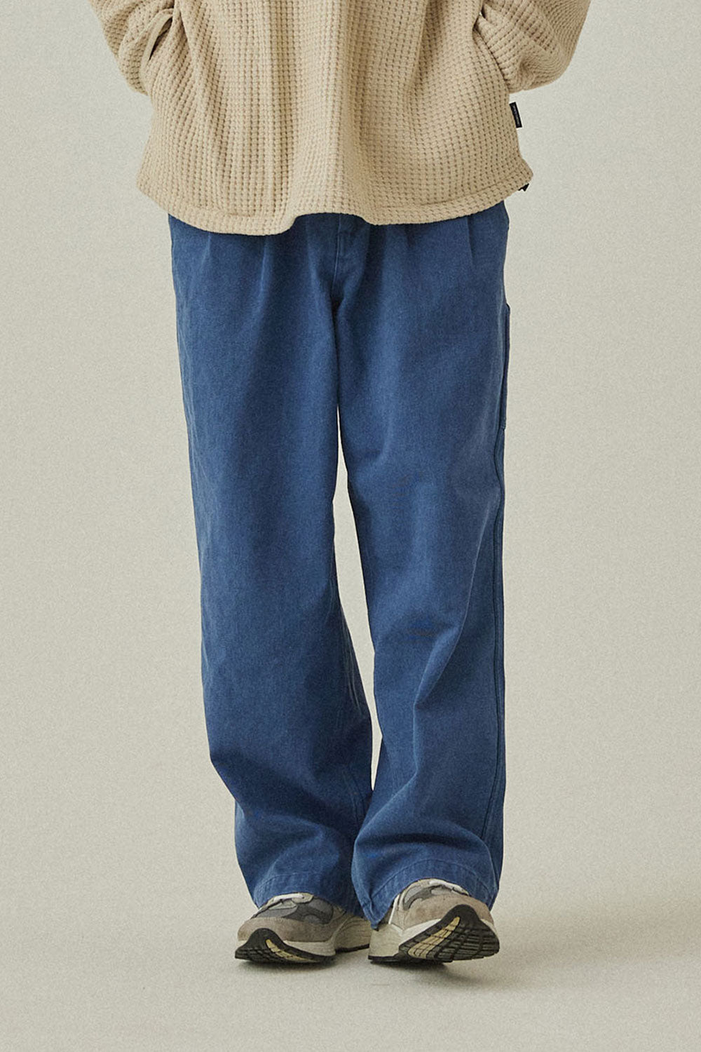 Two Tuck Wide Kation Pants (Blue)