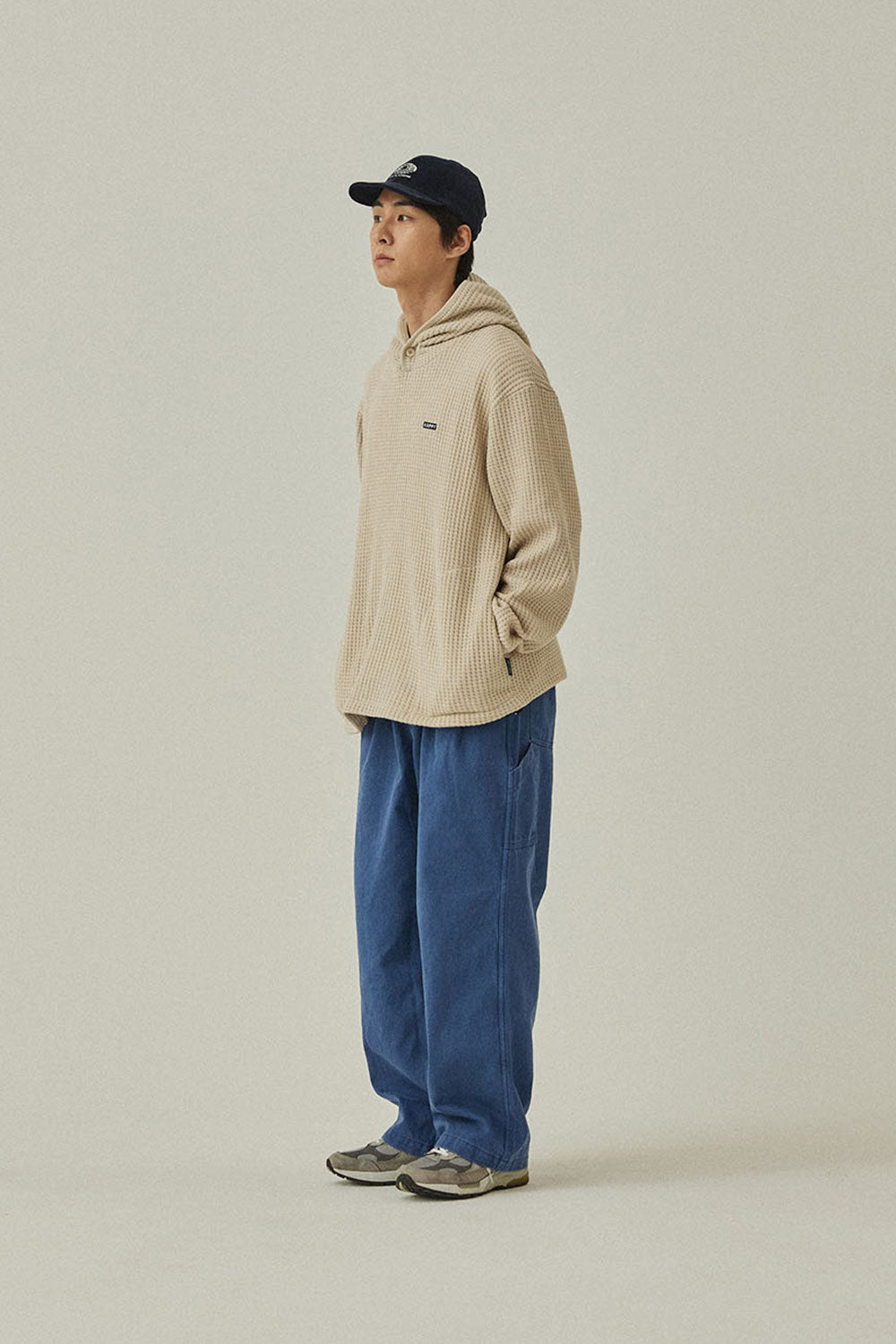 Two Tuck Wide Kation Pants (Blue)