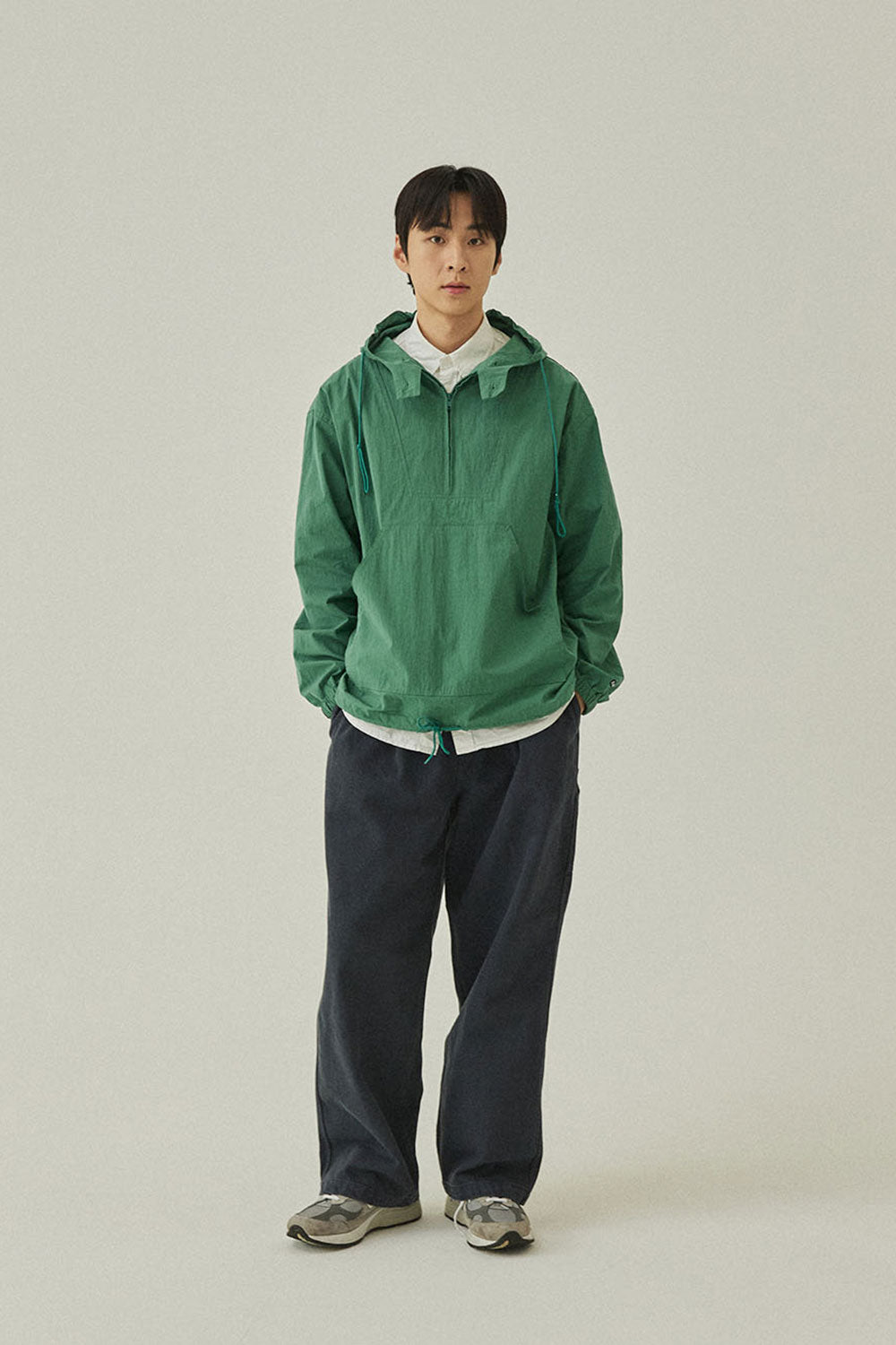 Two Tuck Wide Kation Pants (Dark Grey)