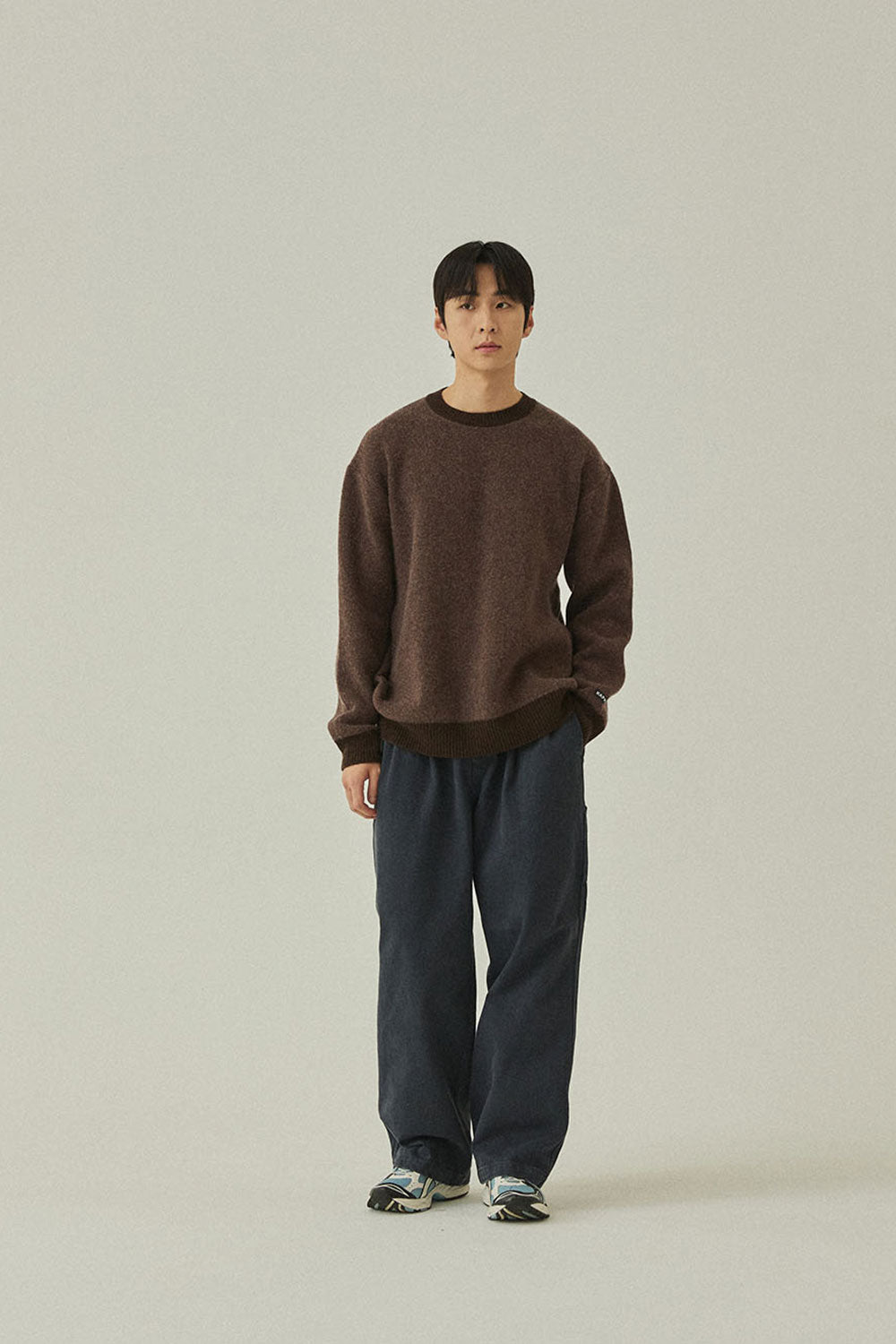 Two Tuck Wide Kation Pants (Dark Grey)