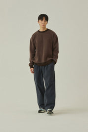 Two Tuck Wide Kation Pants (Dark Grey)