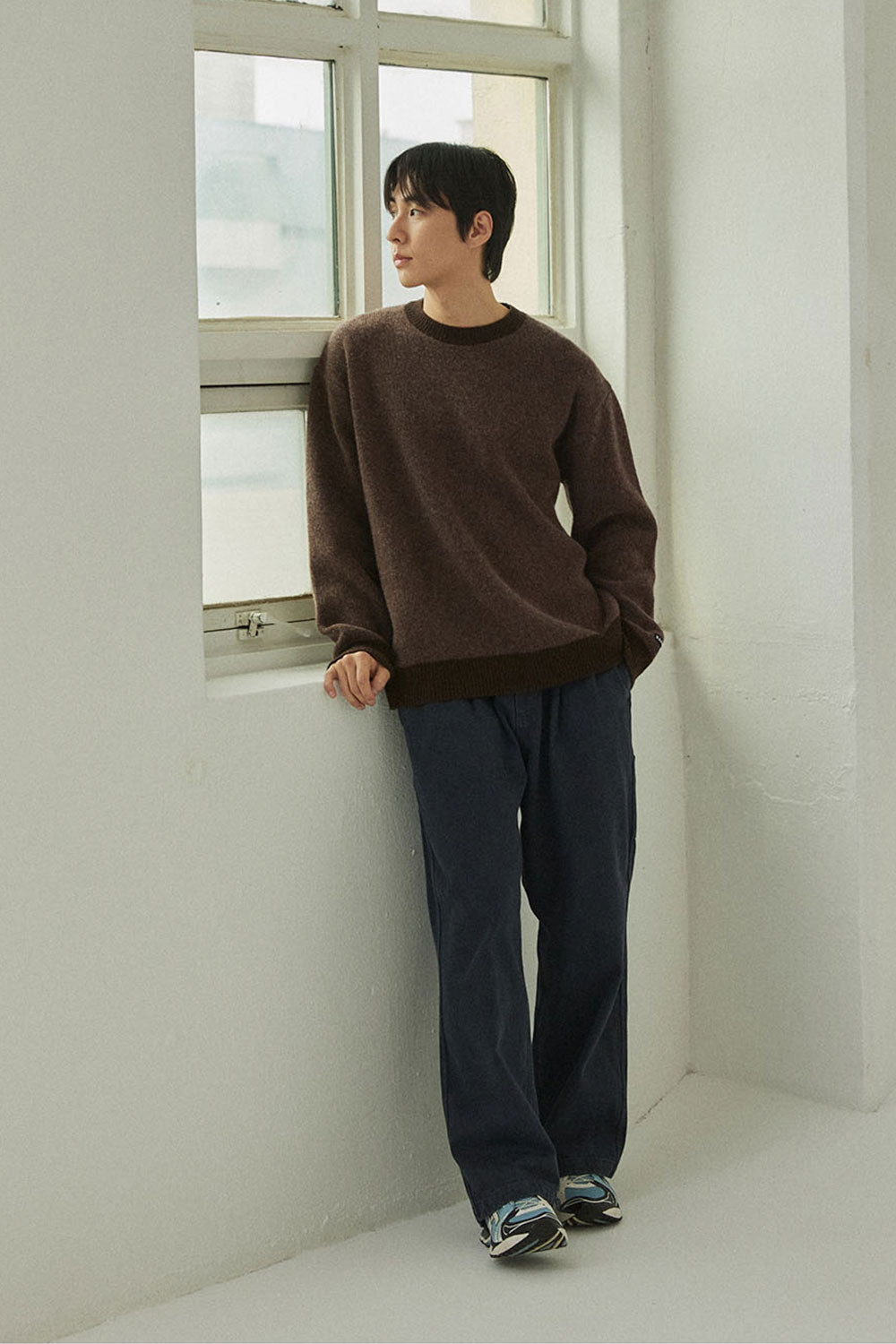 Two Tuck Wide Kation Pants (Dark Grey)