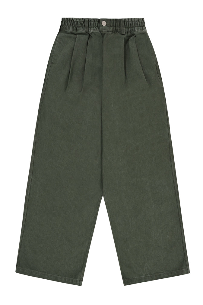 Two Tuck Wide Kation Pants (Khaki)