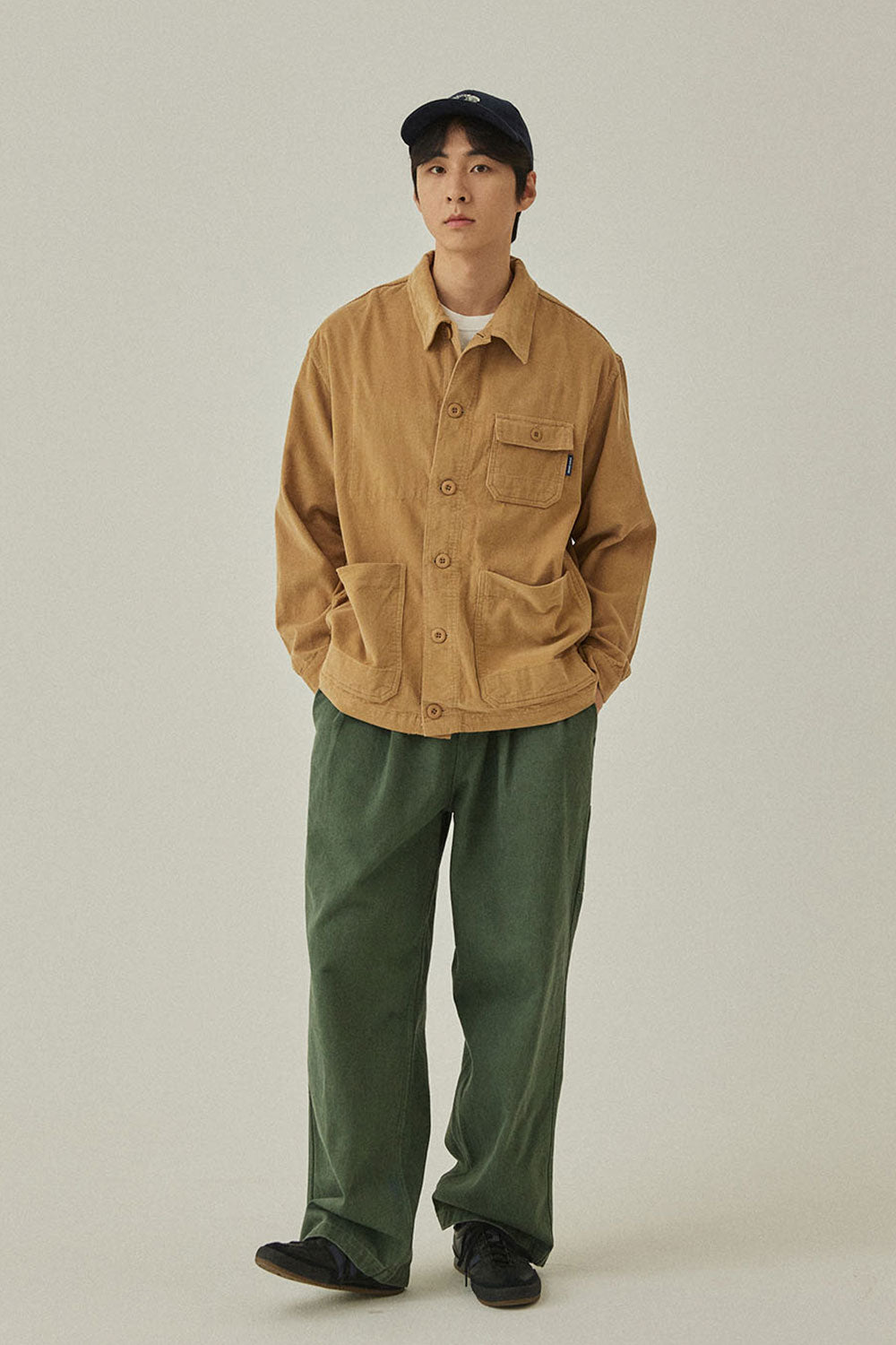 Two Tuck Wide Kation Pants (Khaki)