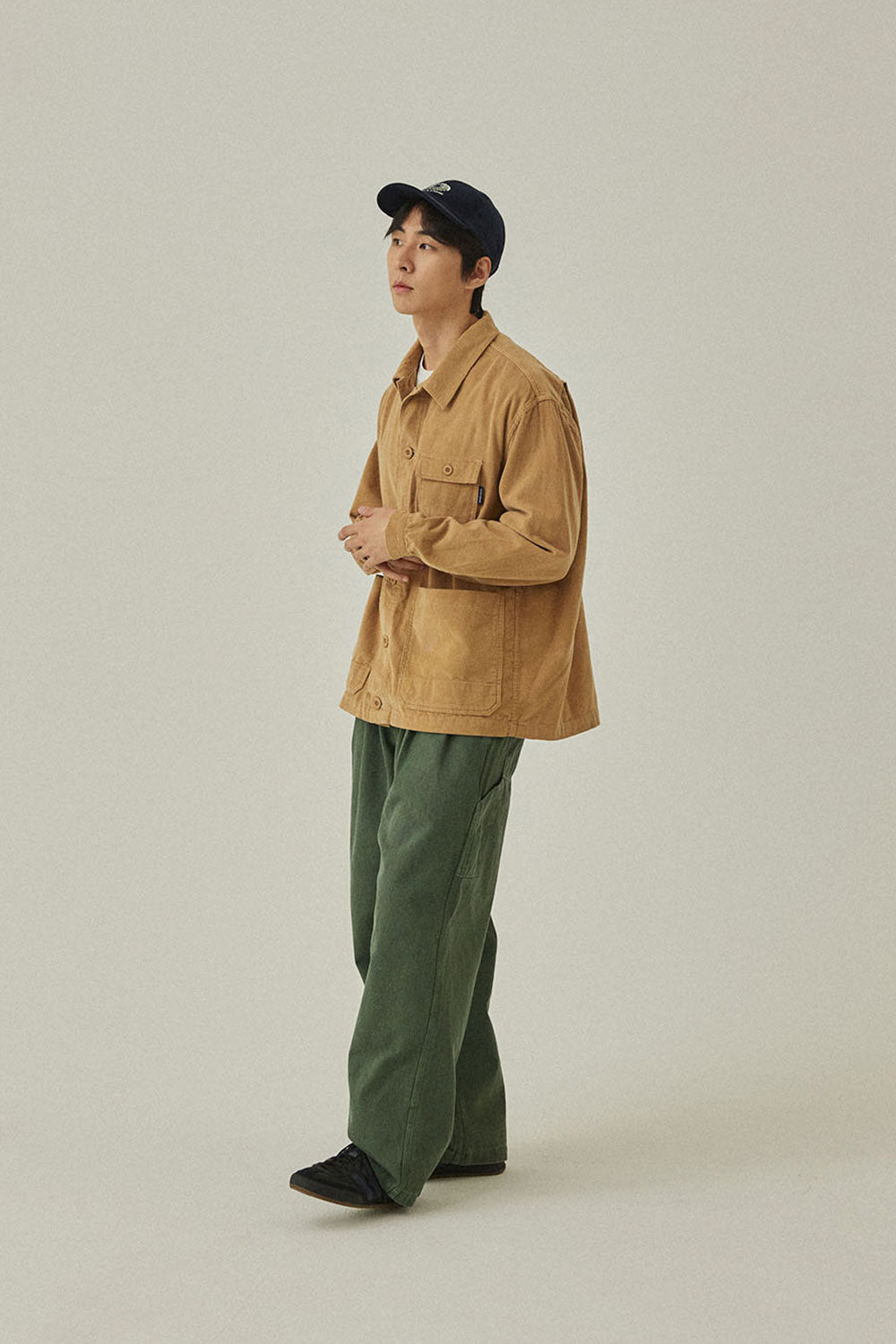 Two Tuck Wide Kation Pants (Khaki)