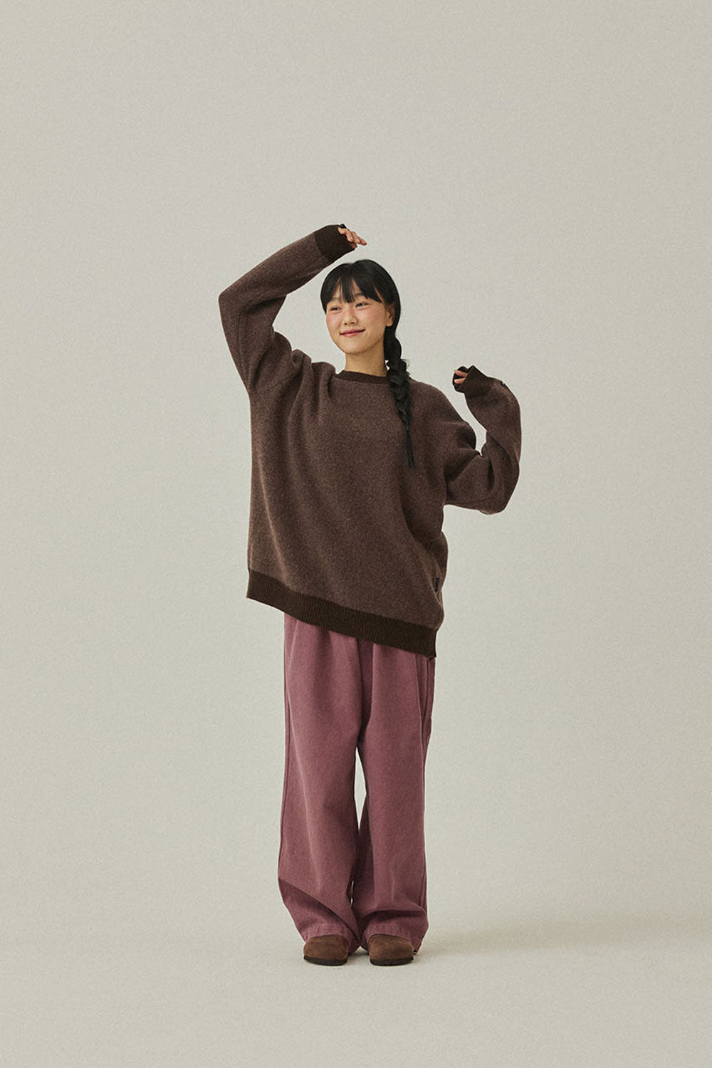 Two Tuck Wide Kation Pants (Purple)
