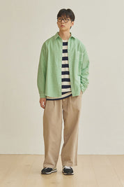 Two Tuck Wide Pants (Beige)