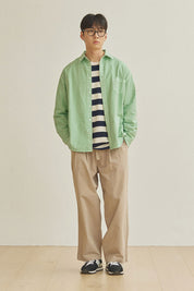 Two Tuck Wide Pants (Beige)