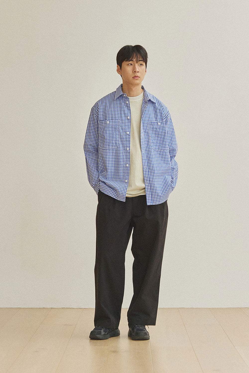 Two Tuck Wide Pants (Black)