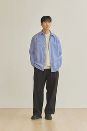 Two Tuck Wide Pants (Black)