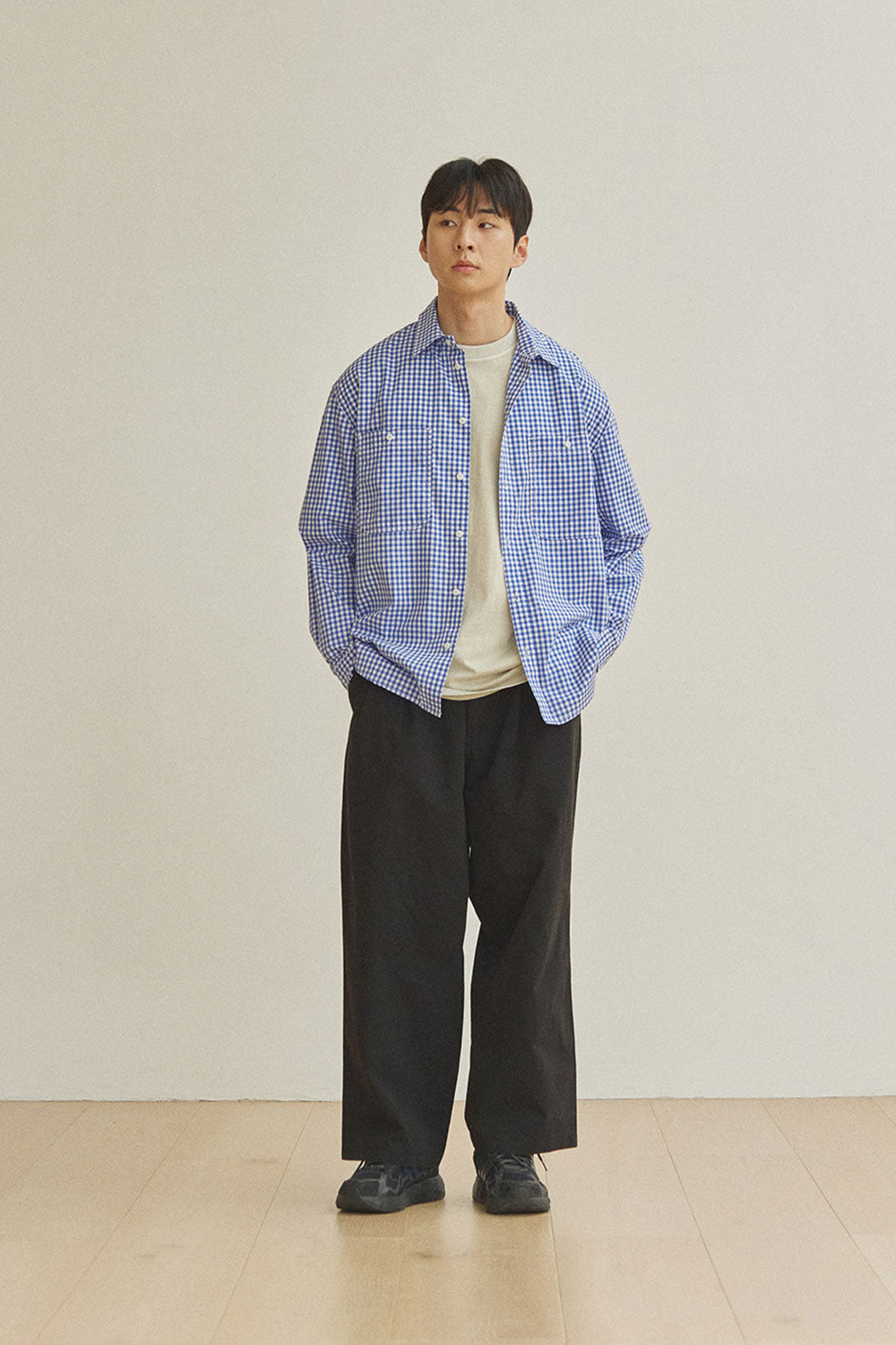 Two Tuck Wide Pants (Black)