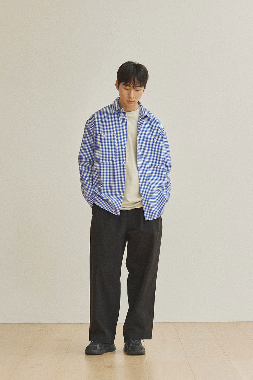 Two Tuck Wide Pants (Black)