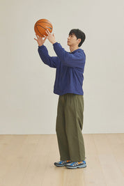 Two Tuck Wide Pants (Khaki)