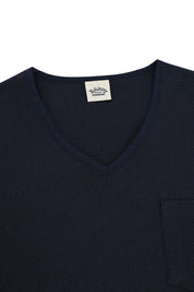 Woven Cotton Vest (Navy)