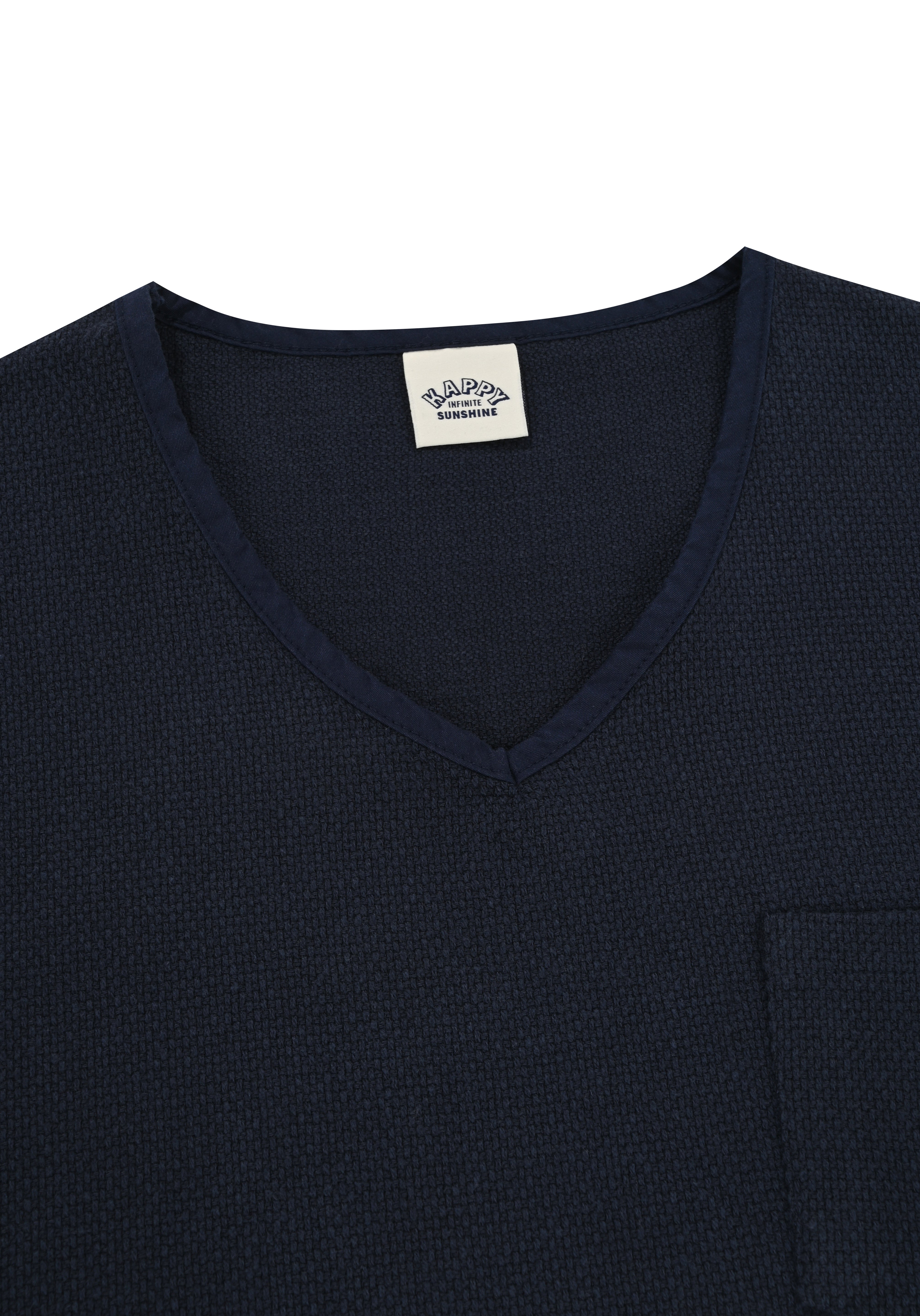 Woven Cotton Vest (Navy)