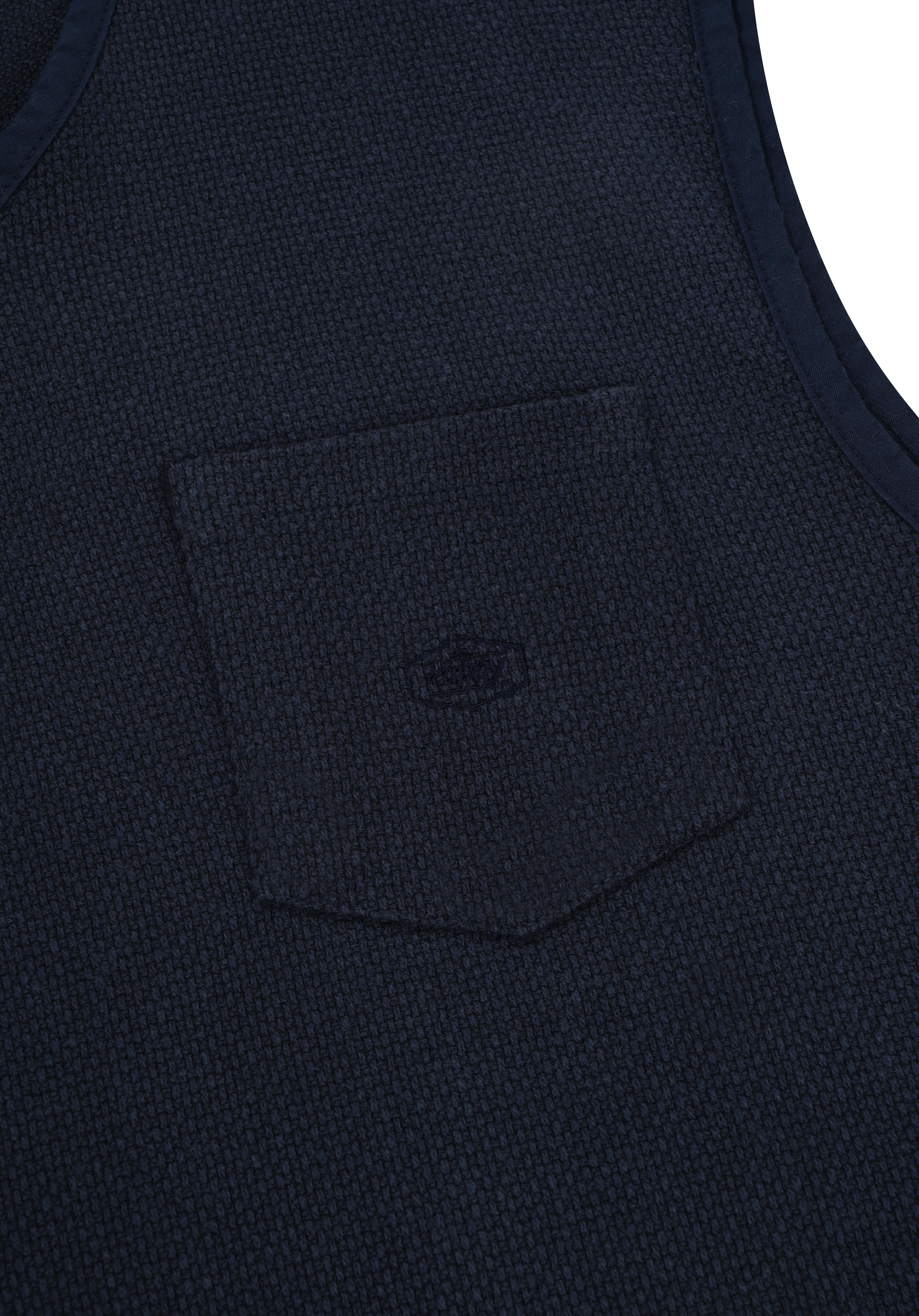 Woven Cotton Vest (Navy)