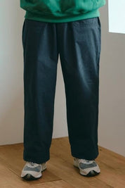 One Tuck Wide Fatigue Pants (Navy)