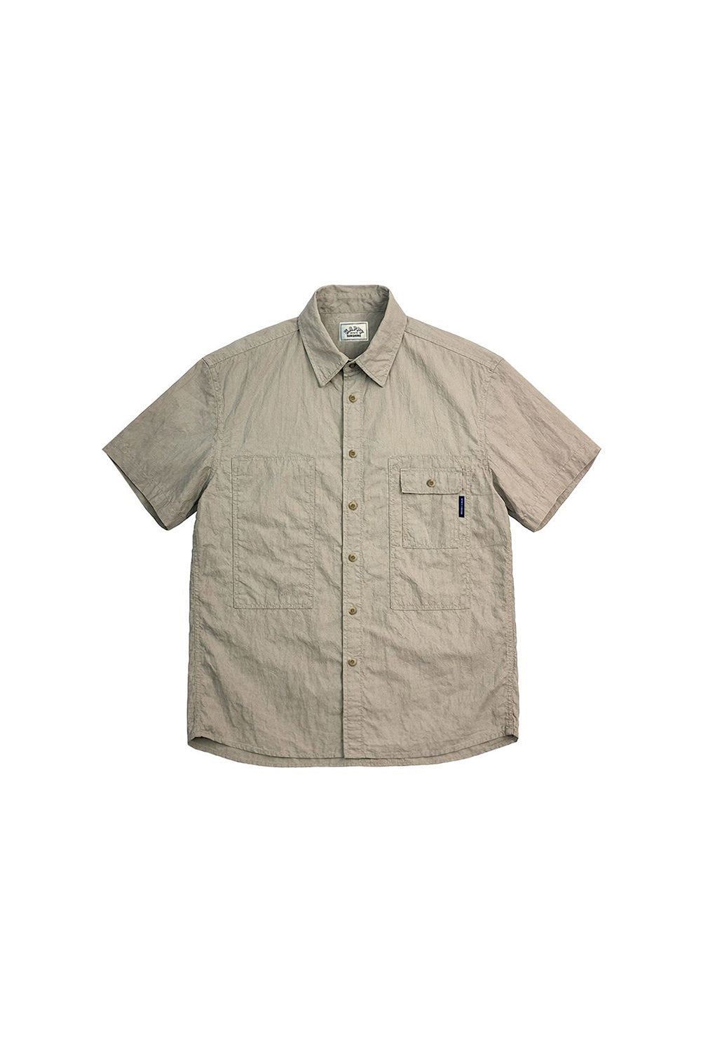 Pocket Utility Half Shirt (Beige)