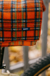 Kappy Fleece Check Muffler Orange