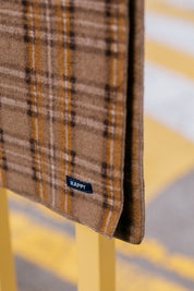 Kappy Fleece Check Muffler Brown