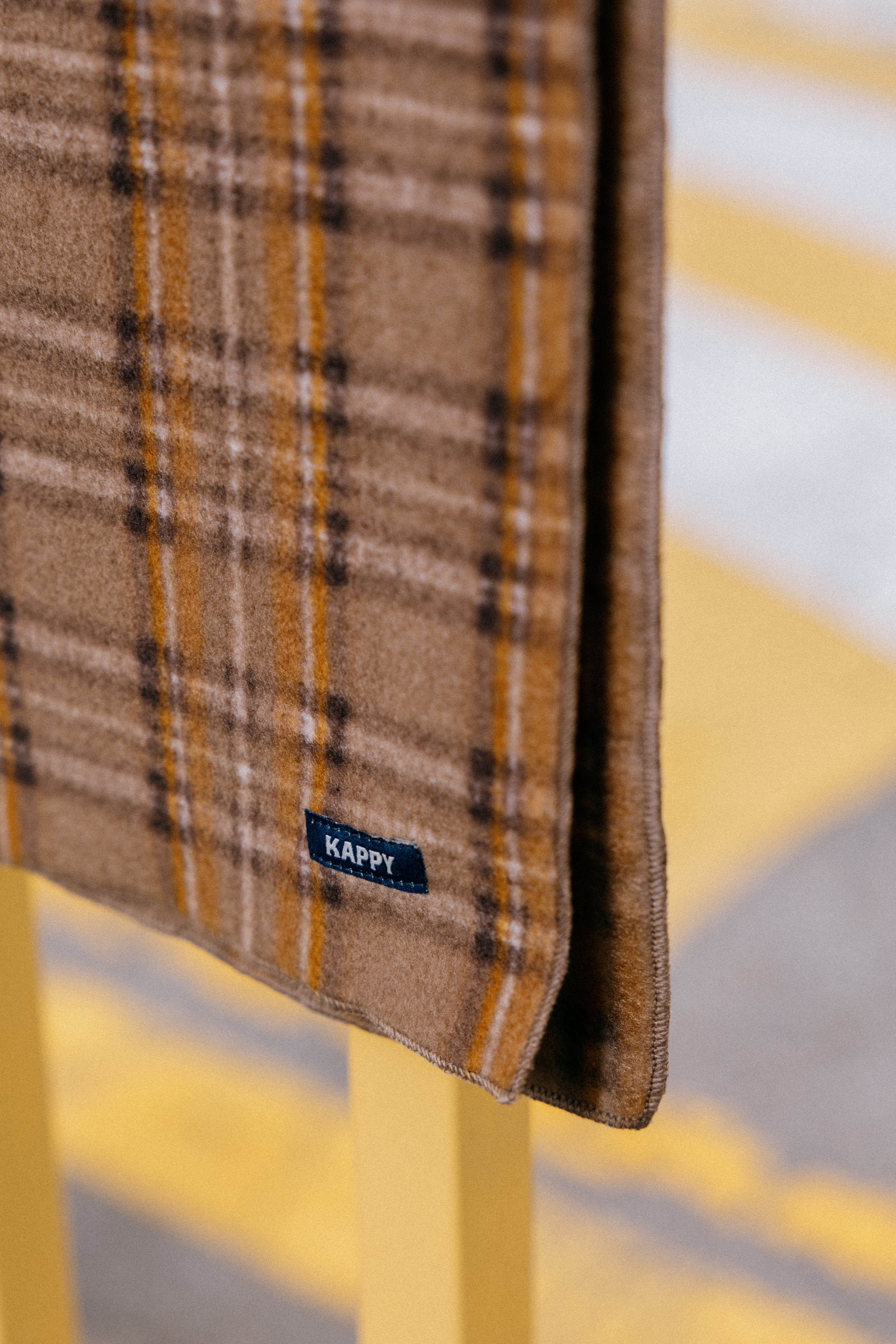 Kappy Fleece Check Muffler Brown
