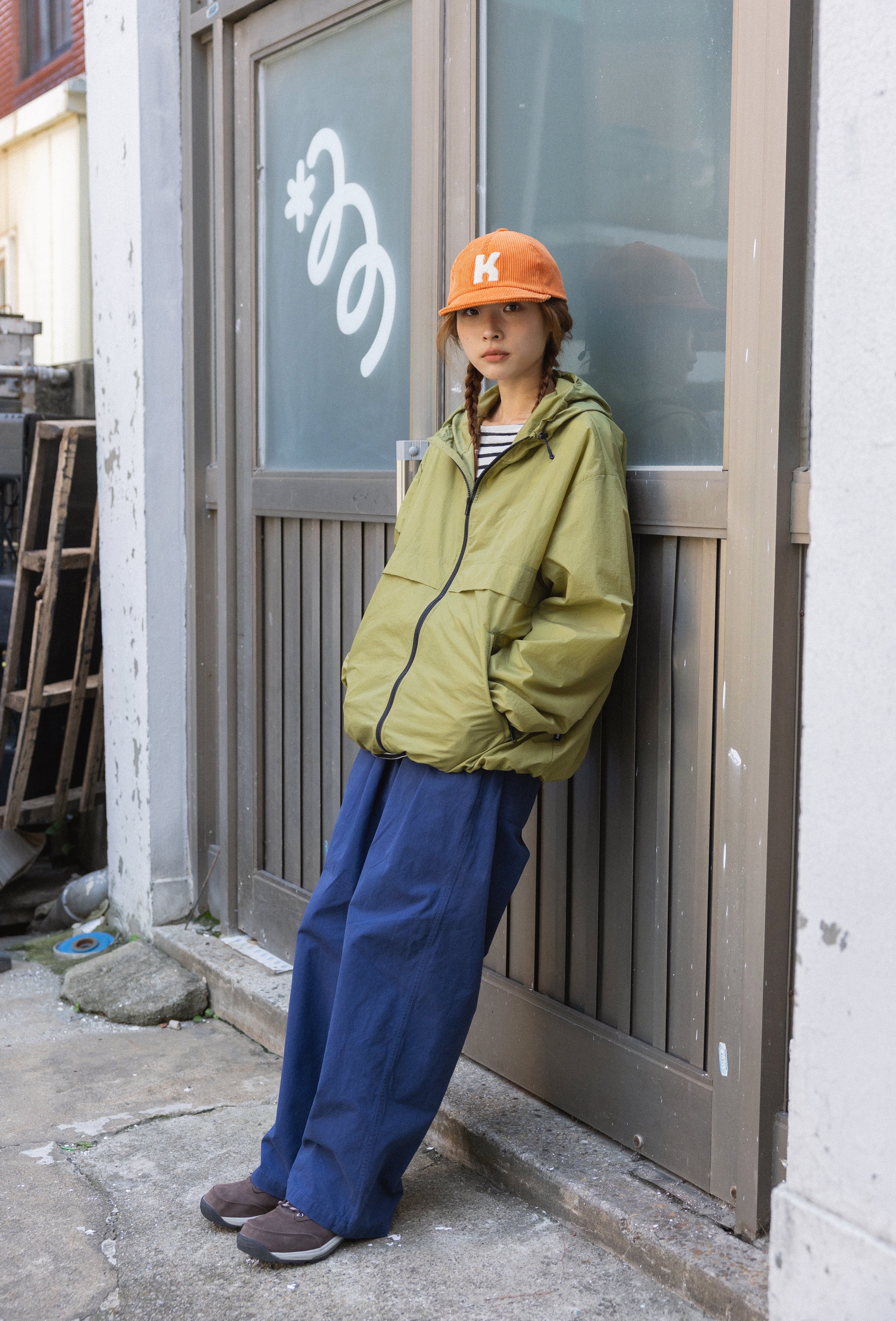 Two Tuck Wide Pants (Blue)