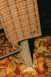 Kappy Fleece Check Muffler Brown
