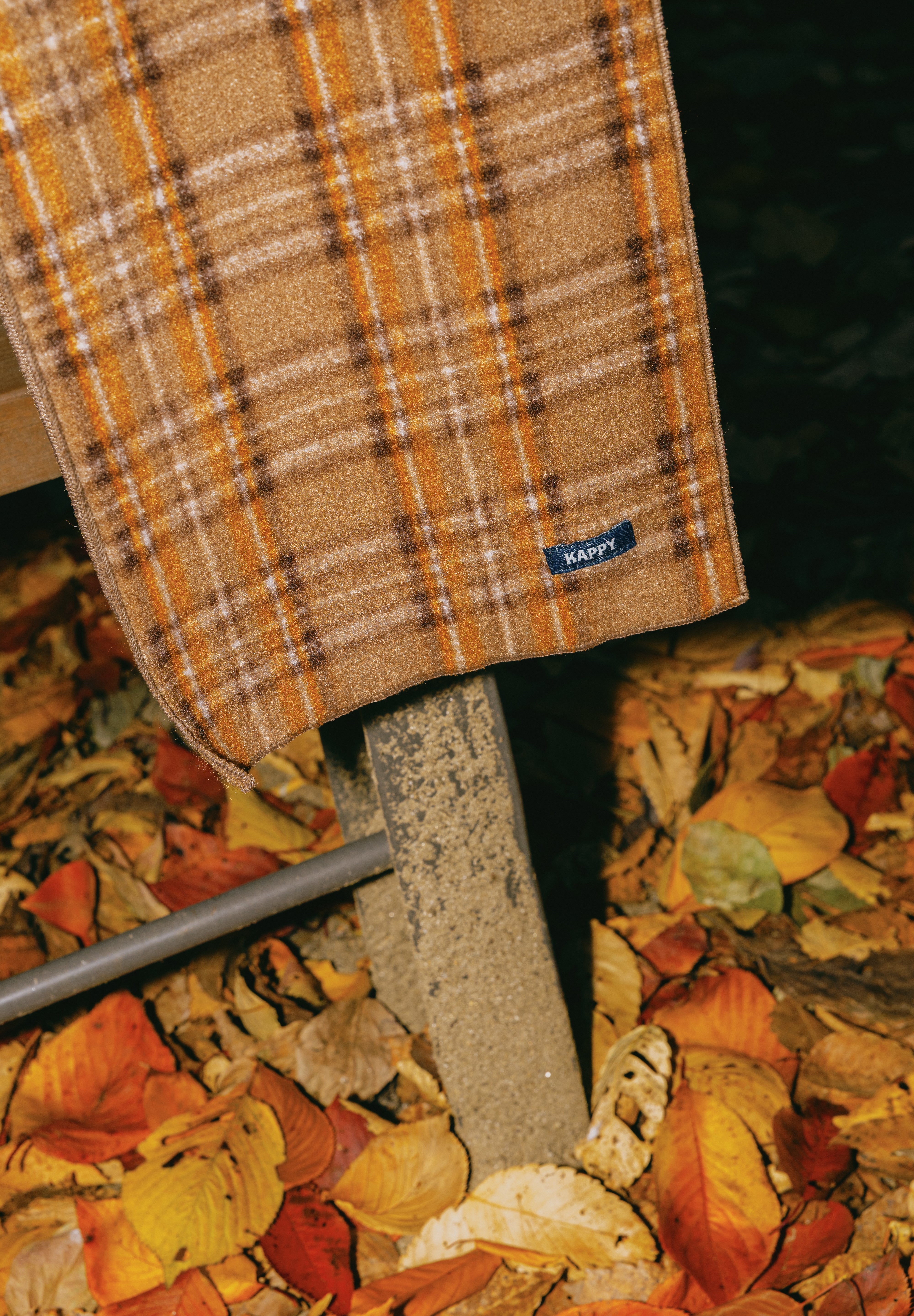Kappy Fleece Check Muffler Brown